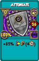 Wizard101 Storm spell card: Attenuate, Spell ID 16116