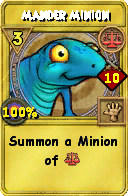Wizard101 Balance spell card: Mander Minion, Spell ID 16122
