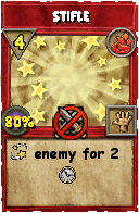 Wizard101 Fire spell card: Stifle, Spell ID 16129