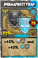Wizard101 Ice spell card: Permafrost Trap, Spell ID 16147