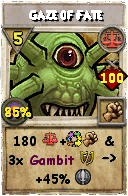 Wizard101 Balance spell card: Gaze of Fate, Spell ID 16148