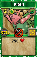 Wizard101 Life spell card: Pigsie, Spell ID 16152