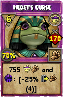 Wizard101 Storm spell card: Heqet's Curse, Spell ID 16162