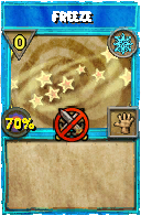 Wizard101 Ice spell card: Freeze, Spell ID 16163