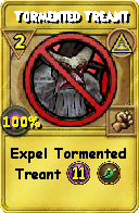 Wizard101 Myth spell card: Tormented Treant, Spell ID 16172
