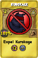 Wizard101 Myth spell card: Kurokage, Spell ID 16178