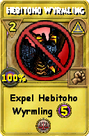 Wizard101 Myth spell card: Hebitoho Wyrmling, Spell ID 16190