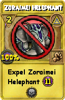 Wizard101 Myth spell card: Zoraimei Helephant, Spell ID 16193