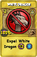 Wizard101 Myth spell card: White Dragon, Spell ID 16194