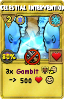 Wizard101 Ice spell card: Celestial Intervention, Spell ID 16210
