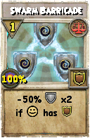 Wizard101 Balance spell card: Swarm Barricade, Spell ID 16215