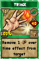 Wizard101 Life spell card: Triage, Spell ID 16220