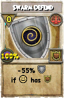 Wizard101 Balance spell card: Swarm Defend, Spell ID 16224