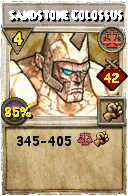 Wizard101 Balance spell card: Sandstone Colossus, Spell ID 16240