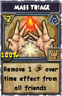 Wizard101 Shadow spell card: Mass Triage, Spell ID 16242