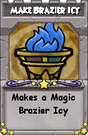 Wizard101 School 16 spell card: Make Brazier Icy, Spell ID 16245