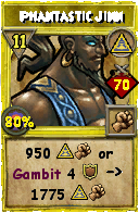 Wizard101 Myth spell card: Phantastic Jinn, Spell ID 16247
