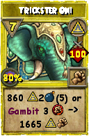 Wizard101 Myth spell card: Trickster Oni, Spell ID 16248