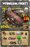 Wizard101 Death spell card: Wobbegong Frenzy, Spell ID 16258