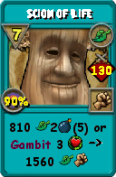 Wizard101 Life spell card: Scion of Life, Spell ID 16262