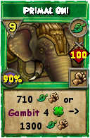 Wizard101 Life spell card: Primal Oni, Spell ID 16264