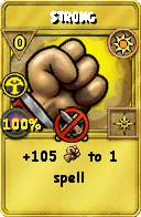 Wizard101 Sun spell card: Strong, Spell ID 16265