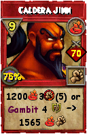 Wizard101 Fire spell card: Caldera Jinn, Spell ID 16267