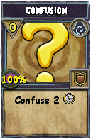 Wizard101 Shadow spell card: Confusion, Spell ID 16271