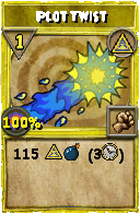 Wizard101 Myth spell card: Plot Twist, Spell ID 16273