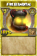 Wizard101 Myth spell card: Fire Elemental, Spell ID 16308