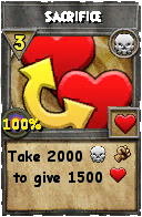 Wizard101 Death spell card: Sacrifice, Spell ID 16310