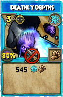 Wizard101 Ice spell card: Deathly Depths, Spell ID 16327