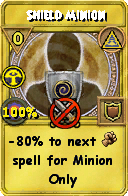 Wizard101 Myth spell card: Shield Minion, Spell ID 16341