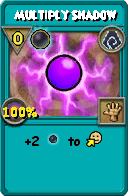 Wizard101 Shadow spell card: Multiply Shadow, Spell ID 16342