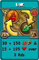 Wizard101 Fire spell card: Link, Spell ID 16343