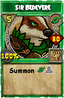 Wizard101 Life spell card: Sir Bedevere, Spell ID 16349