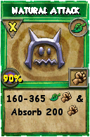 Wizard101 Life spell card: Natural Attack, Spell ID 16363