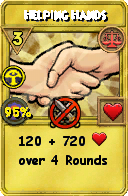 Wizard101 Balance spell card: Helping Hands, Spell ID 16366