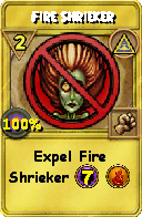 Wizard101 Myth spell card: Fire Shrieker, Spell ID 16372