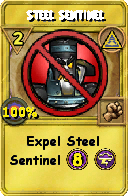 Wizard101 Myth spell card: Steel Sentinel, Spell ID 16375