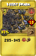 Wizard101 Balance spell card: Locust Swarm, Spell ID 16389