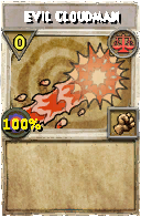 Wizard101 Balance spell card: Evil Cloudman, Spell ID 16391