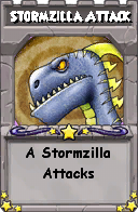 Wizard101 School 16 spell card: Stormzilla Attack, Spell ID 16392