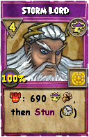 Wizard101 Storm spell card: Storm Lord, Spell ID 16400
