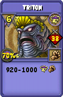 Wizard101 Storm spell card: Triton, Spell ID 16407