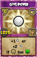 Wizard101 Storm spell card: Give Power, Spell ID 16409