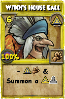 Wizard101 Myth spell card: Witch's House Call, Spell ID 16412