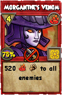 Wizard101 Fire spell card: Morganthe's Venom, Spell ID 16415