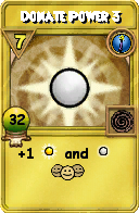 Wizard101 Cantrips spell card: Donate Power 3, Spell ID 16432