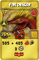 Wizard101 Fire spell card: Fire Dragon, Spell ID 16439